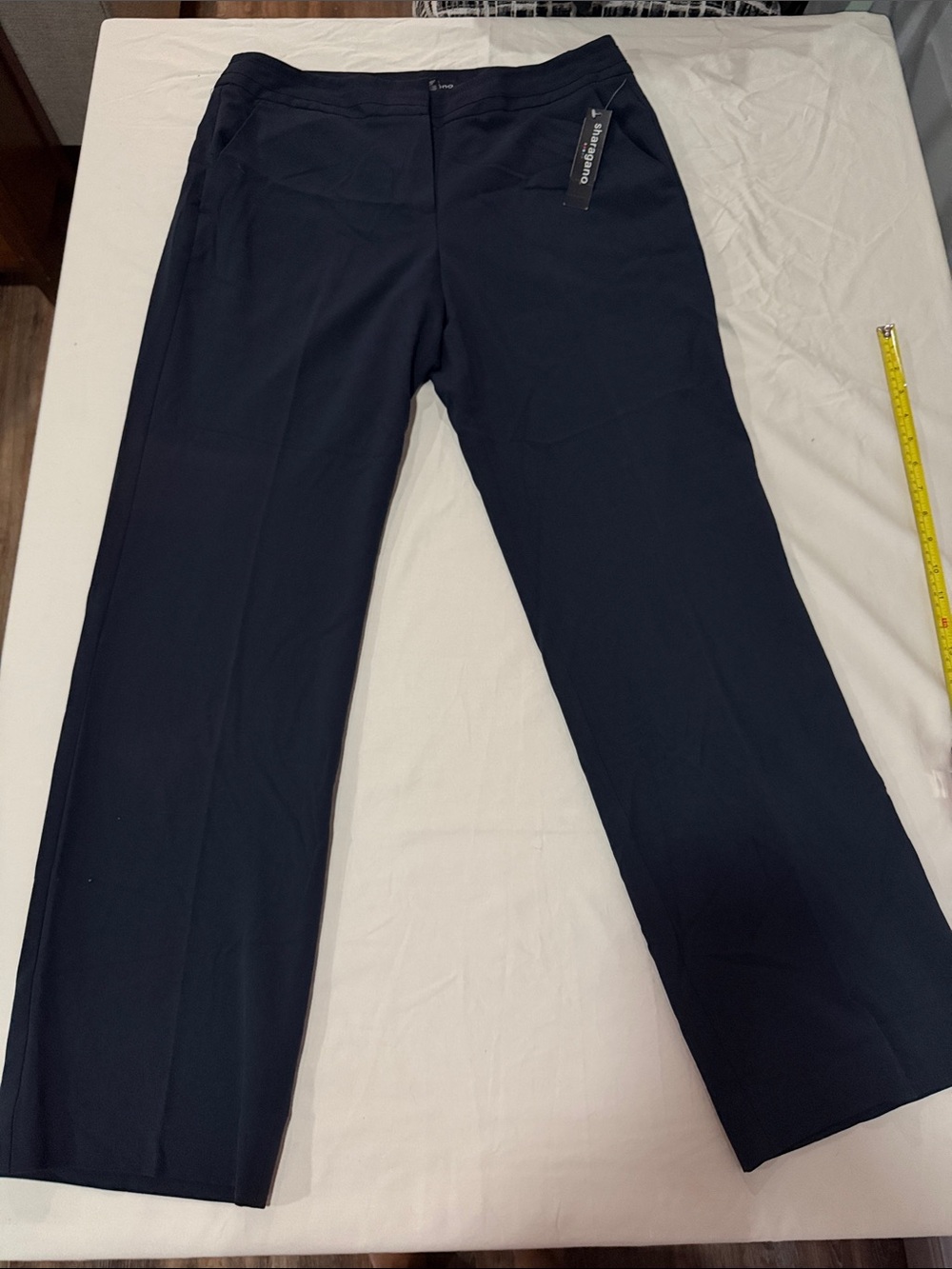 Sharagano Navy Straight-Leg Trousers